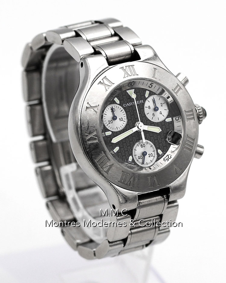 Cartier 21 Chronoscaphe ref.2424 - Image 3